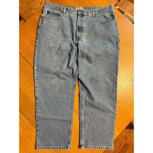 LL Bean Natural Fit Jeans Mens Size 40x29 Blue Medium Wash‎ Straight Leg Denim